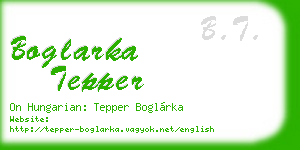 boglarka tepper business card