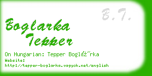 boglarka tepper business card